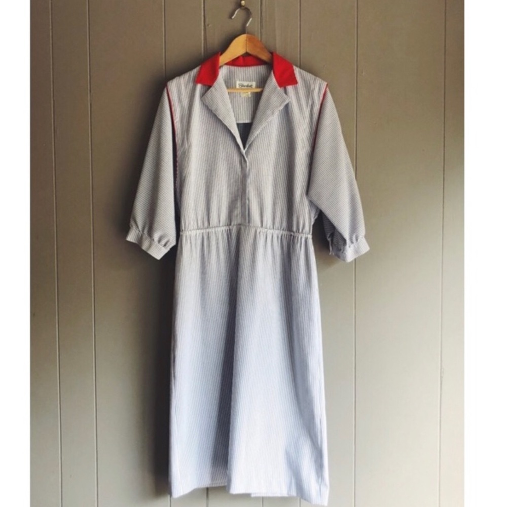 Vintage 1960s Seersucker Dress